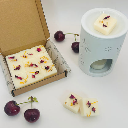 Orchard Blush Soy Wax Melts | Cherry & Vanilla Scent | Handmade on the Isle of Wight