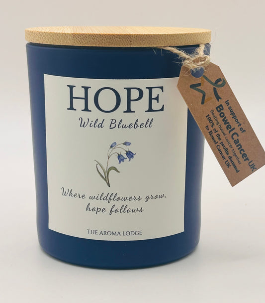 Hope Wild Bluebell Soy Candle | 100% Profits to Bowel Cancer UK
