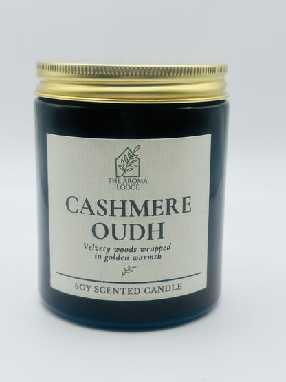 Cashmere Oudh Soy Candle – Amber Jar (140g)