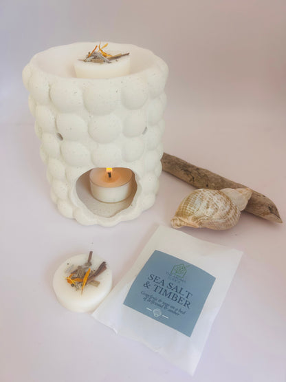 Sea Salt & Timber Soy Wax Melts | Fresh Coastal Scent | Handmade on the Isle of Wight
