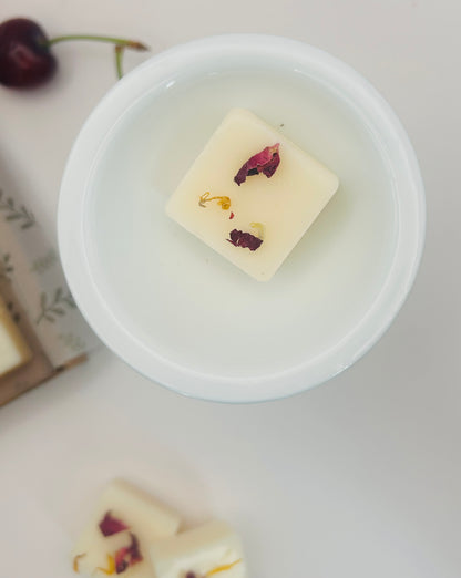 Orchard Blush Soy Wax Melts | Cherry & Vanilla Scent | Handmade on the Isle of Wight