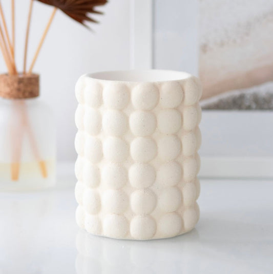 Cream Speckle Bubble Oil & Wax Melt Burner
