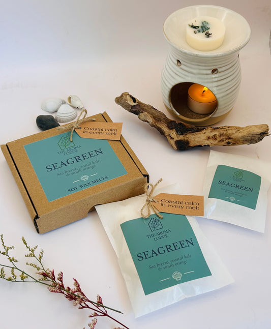 Seagreen Soy Wax Melts – Coastal Calm Scent | Vegan & Handmade in the UK