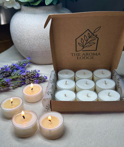 Night Bloom Relaxation Tealights – Hand-Poured Soy Candles (Set of 9)