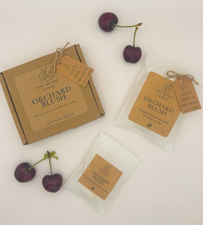 Orchard Blush Soy Wax Melts | Cherry & Vanilla Scent | Handmade on the Isle of Wight