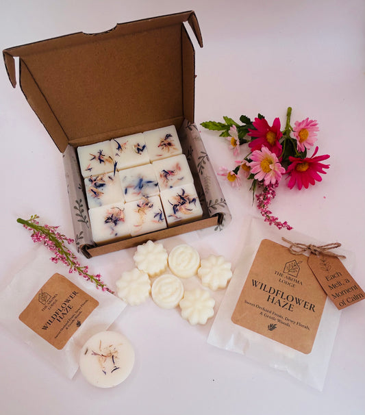 Wildflower Haze Soy Wax Melts | Floral Citrus & Woody Scent | Handmade by The Aroma Lodge