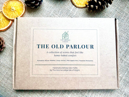 The Old Parlour – Soy Wax Melt Gift Set | Hand-Poured Home-Baked Comfort Scents | Pumpkin Pecan Waffle, Cosy Cocoa, Hot Apple Pie & Toasted Pistachio