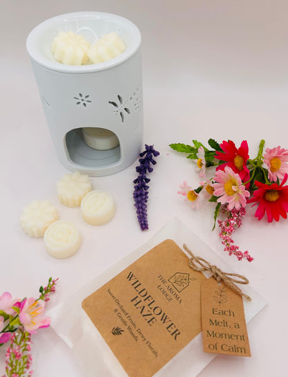 Wildflower Haze Soy Wax Melts | Floral Citrus & Woody Scent | Handmade by The Aroma Lodge