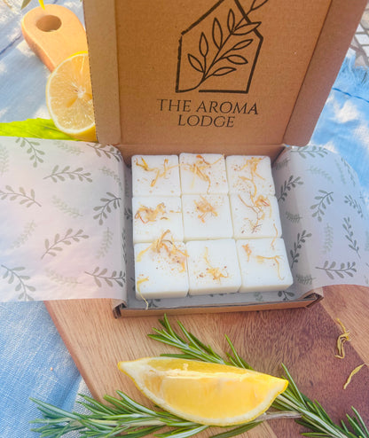 Lemon Grove Soy Wax Melts | Fresh Citrus Scent | Handmade Rustic Wax Melts | Signature Collection | The Aroma Lodge