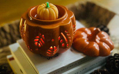 Pumpkin Wax Melt Burner – Orange or Off-White
