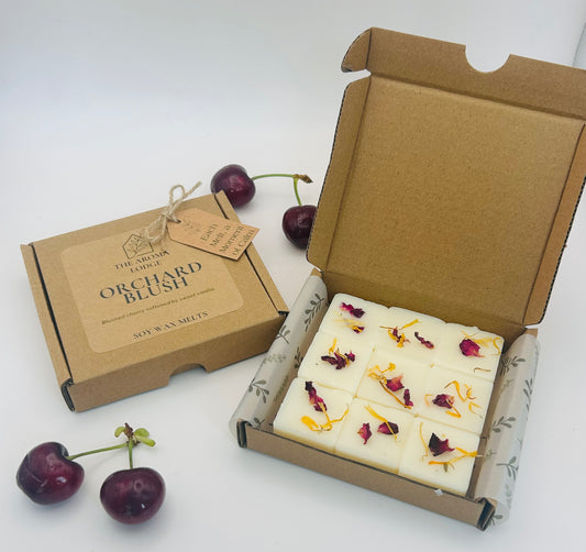 Orchard Blush Soy Wax Melts | Cherry & Vanilla Scent | Handmade on the Isle of Wight