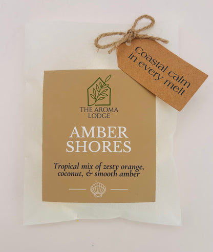 Amber Shores Soy Wax Melt – Exotic Coconut Jasmine Blend | Vegan & Eco-Friendly