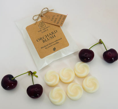 Orchard Blush Soy Wax Melts | Cherry & Vanilla Scent | Handmade on the Isle of Wight