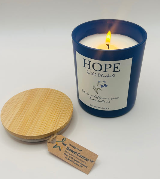 Hope Wild Bluebell Soy Candle | 100% Profits to Bowel Cancer UK