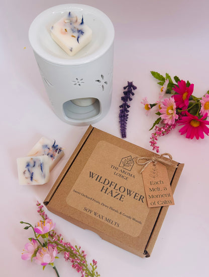 Wildflower Haze Soy Wax Melts | Floral Citrus & Woody Scent | Handmade by The Aroma Lodge