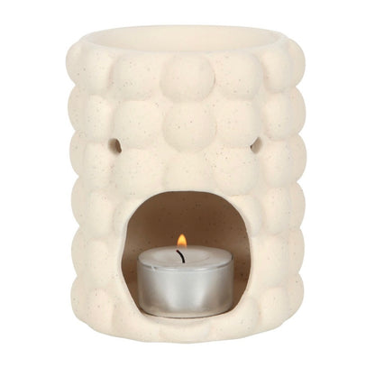 Cream Speckle Bubble Oil & Wax Melt Burner
