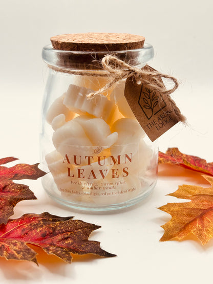 Autumn Leaves Mini Soy Wax Melts – 70g Jar (8 x 6 cm)